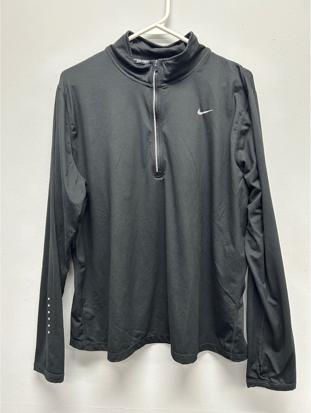 Nike Dri-FIT Black Long Sleeve 1/4 Zip Athletic Shirt